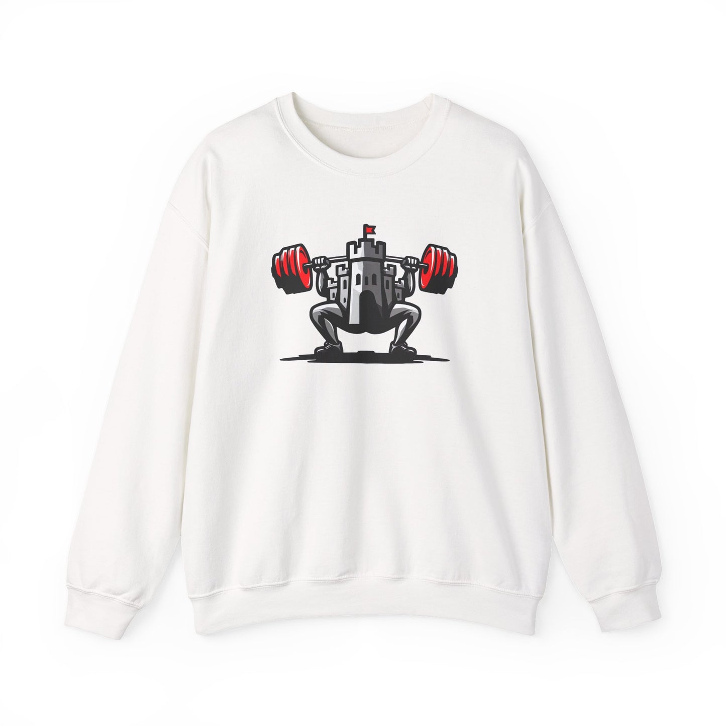 Powerlifting jumper featuring the Castle FY Iconic logo in White, clean and uncompromising.