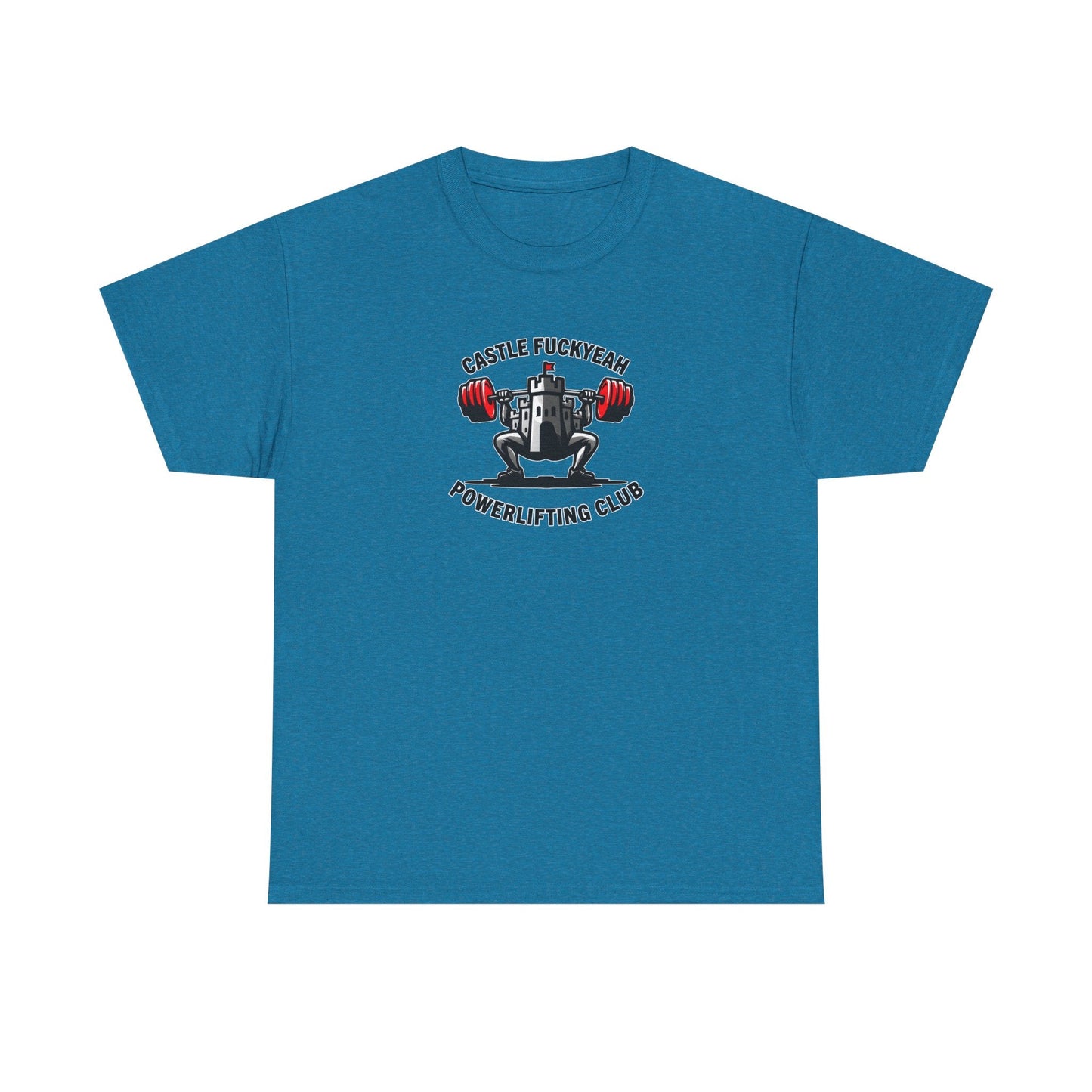 Castle FY Heritage Powerlifting T-Shirt - Original Logo Reissue in Antique Sapphire