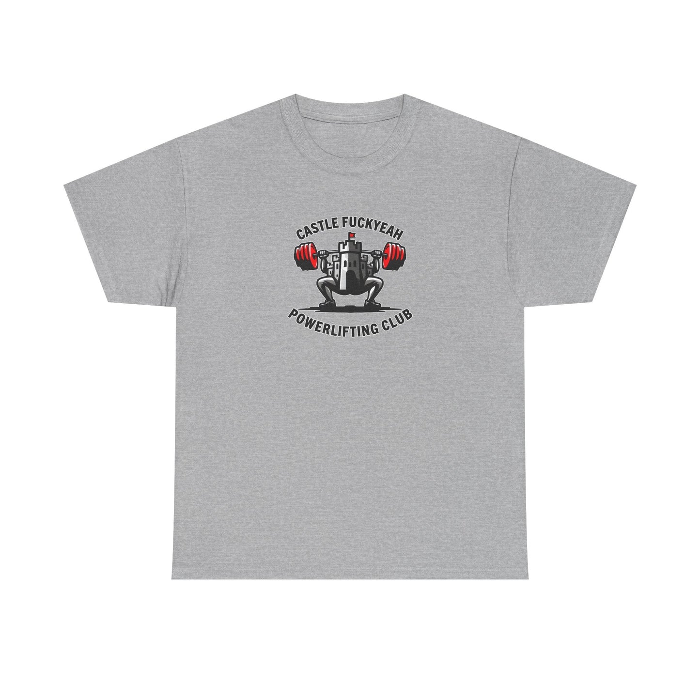 Castle FY Heritage Powerlifting T-Shirt - Original Logo Reissue in Sports Grey