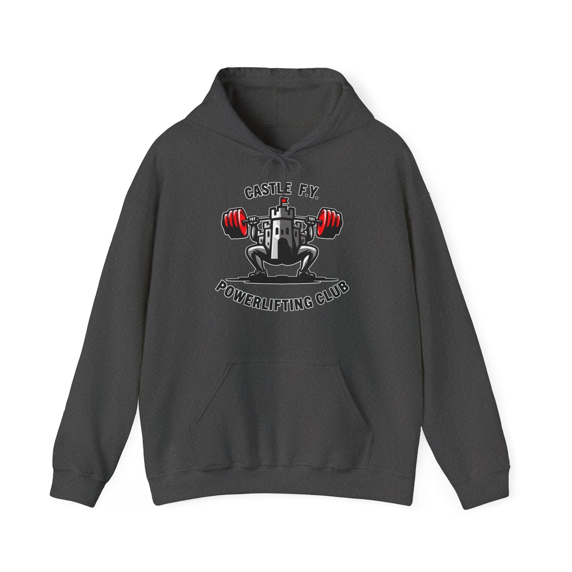 Castle F.Y. Powerlifting Club Unisex Gym Hoodie in Dark Heather