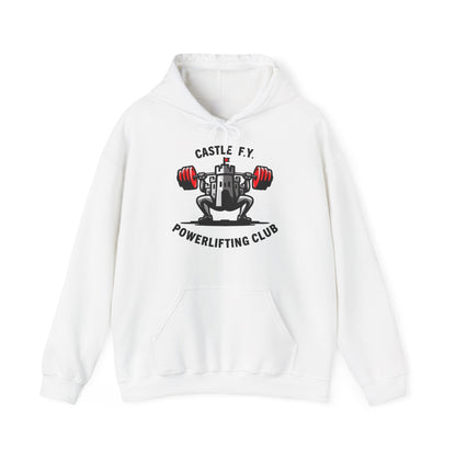 Castle F.Y. Powerlifting Club Unisex Gym Hoodie in White