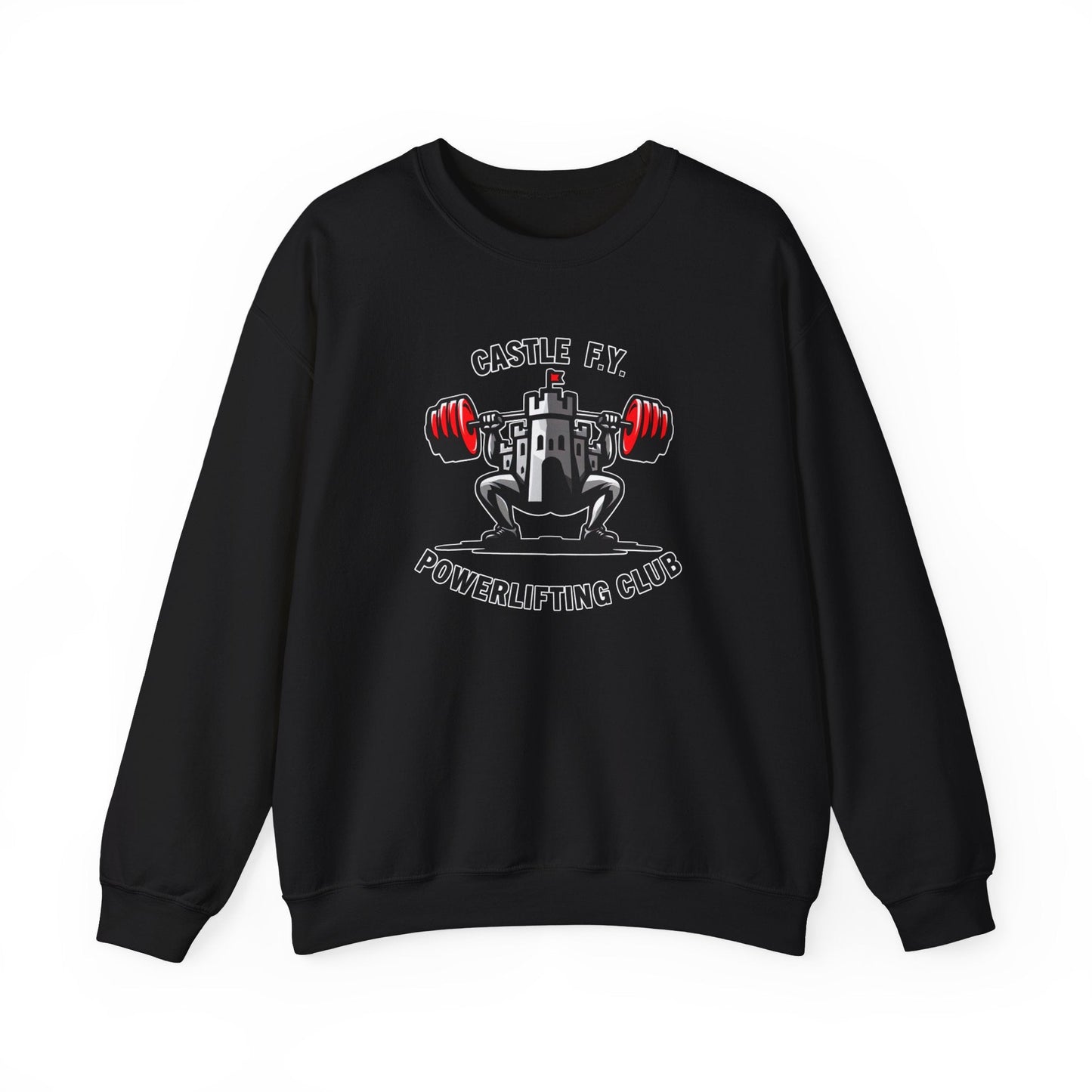 Castle F.Y Powerlifting Club gym jumper in black