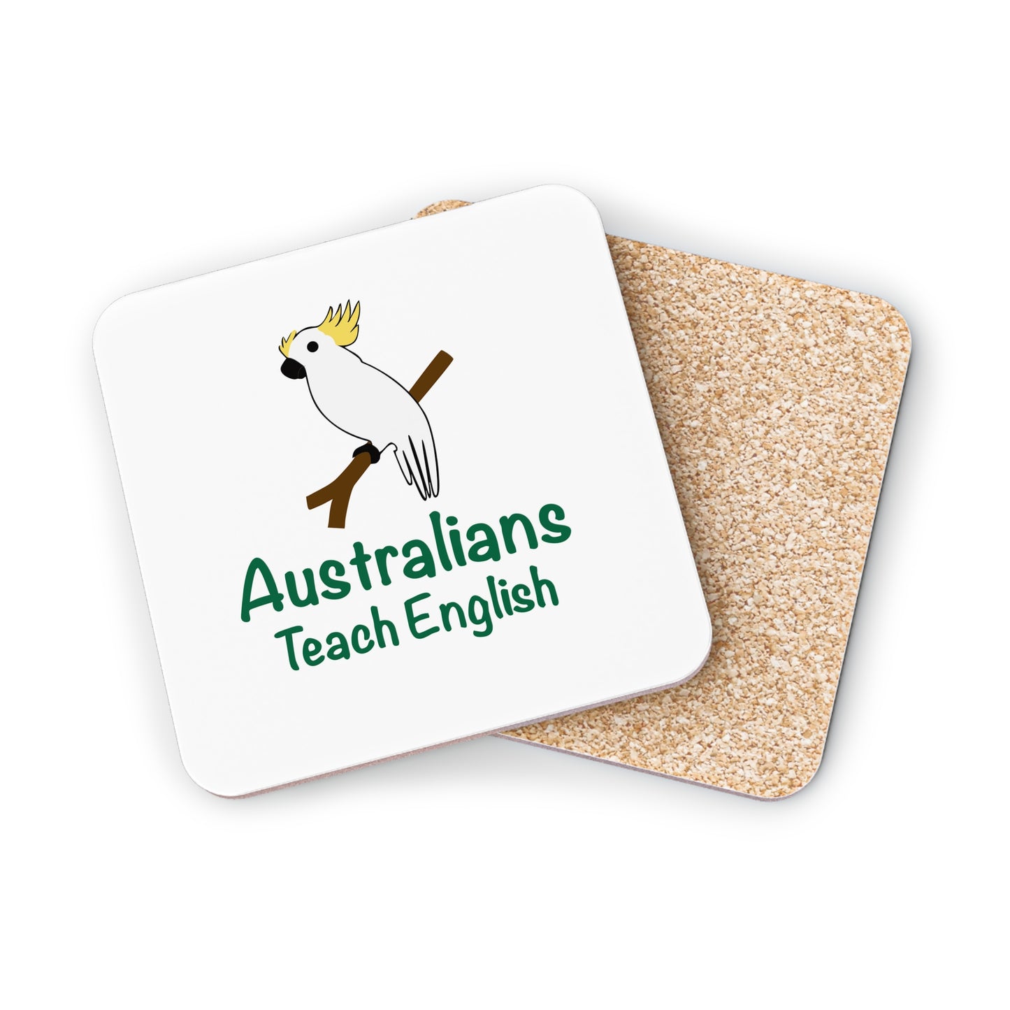 Australians Teach English Square Coaster