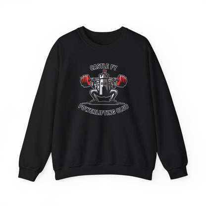 Powerlifting jumper featuring the Castle FY Foundation logo in Black, built for warmth and grit.