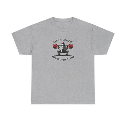 Castle FY Heritage Powerlifting T-Shirt - Original Logo Reissue in Sports Grey