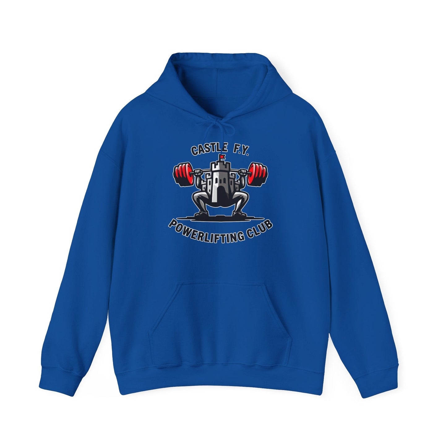 Castle F.Y. Powerlifting Club Unisex Gym Hoodie in Royal Blue