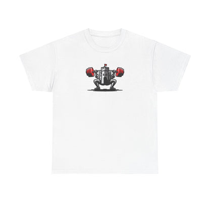 Powerlifting t-shirt featuring the Castle FY Iconic logo in White, subtle and strong with style appeal.