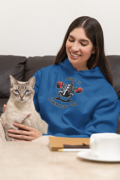 Royal Blue Ironclad Gym Hoodie from Castle F.Y. – a premium gym hoodie crafted for champions and strength lovers, in and out of the gym.