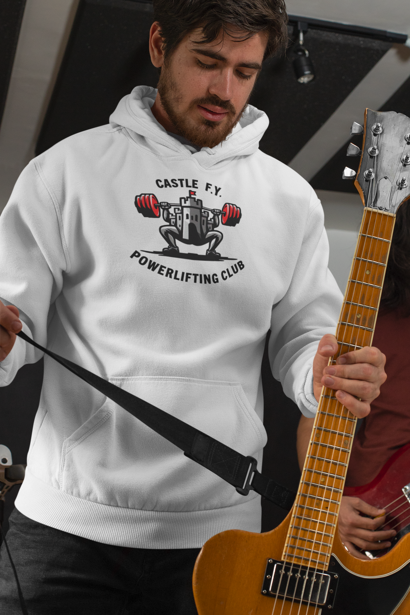 Classic White Castle F.Y. Ironclad Gym Hoodie – a breathable and stylish gym hoodie for all fitness enthusiasts.