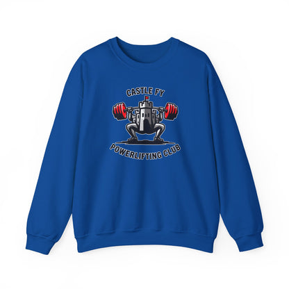 Powerlifting jumper featuring the Castle FY Foundation logo in Royal, crafted for comfort and durability.