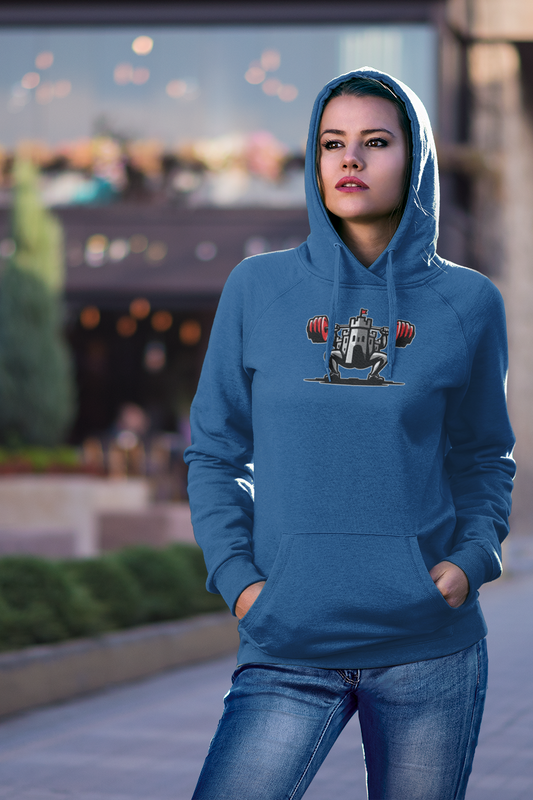 Castle F.Y. Powerlifting Club Iconic Gym Hoodie in Royal Blue – durable, comfortable hoodie designed for strength athletes and fitness enthusiasts