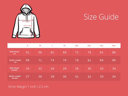 Sizing Chart for Powerlifting hoodies