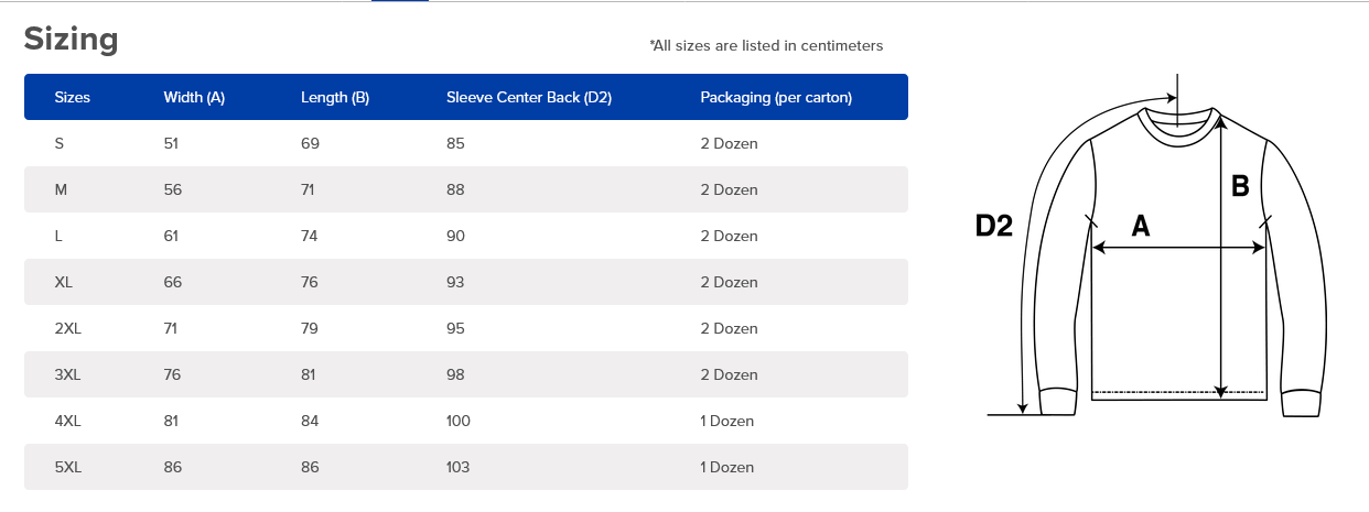 Sizing Chart - Castle F.Y. Powerlifting Club Unisex Gym Hoodie