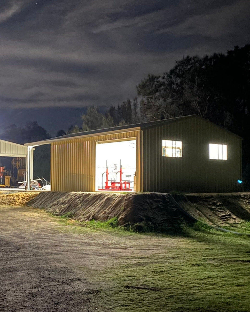 Castle FY lit up at night